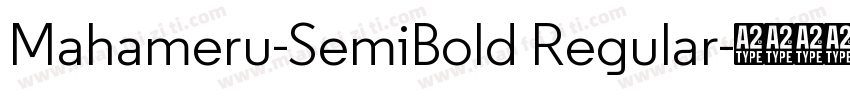 Mahameru-SemiBold Regular字体转换